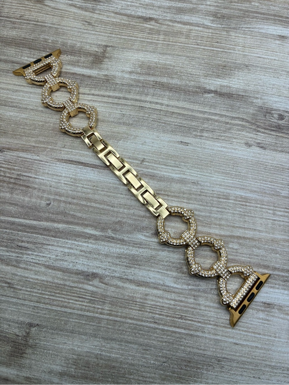 Goldtone Crystal Link Bracelet Watch Band for 42mm watch
